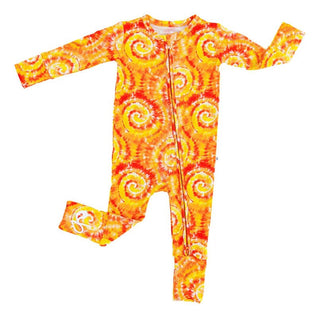 Bamboo Convertible Footie Romper - Norman (Tie-Dye) Baby & Toddler Sleepwear