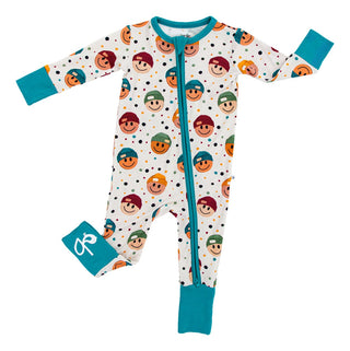 Bamboo Convertible Footie Romper - Sterling (Smile) Baby & Toddler Sleepwear