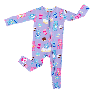 Birdie Bean Girl's Convertible Footie Romper - Care Bears Donuts and Coffee | Cozy Sleepies provide warmth and snugness for better sleep.
