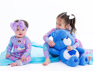 Girl's Bamboo Convertible Footie Romper - Care Bears Donuts and Coffee Baby & Toddler Sleepwear