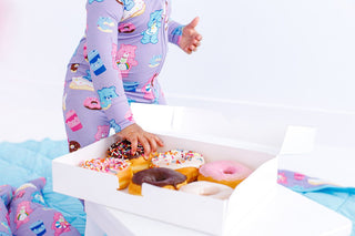 Birdie Bean Girl's Convertible Footie Romper - Care Bears Donuts and Coffee