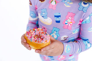 Birdie Bean Girl's Long Sleeve Pajama Set - Care Bears Donuts and Coffee