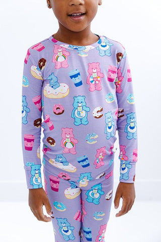 Birdie Bean Girl's Long Sleeve Pajama Set - Care Bears Donuts and Coffee