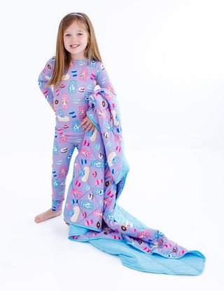 Birdie Bean Girl's Long Sleeve Pajama Set - Care Bears Donuts and Coffee