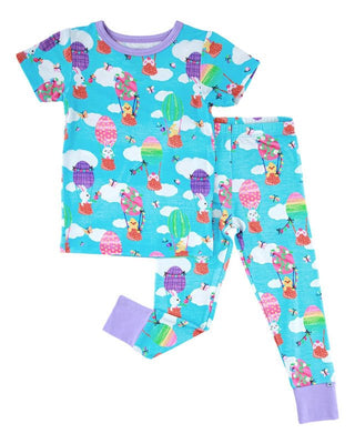 Birdie Bean Girl's Short Sleeve Pajama Set - Lola (Easter Egg Hot Air Balloons) | Cozy Sleepies provide warmth and snugness for better sleep.