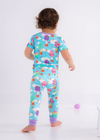 Girl's Bamboo Short Sleeve Pajama Set - Lola (Easter Egg Hot Air Balloons) Baby & Toddler Sleepwear