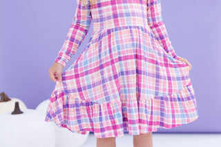 Bamboo Long Sleeve Dress - Millie (Plaid) Baby & Toddler Dresses