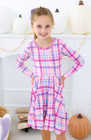 Bamboo Long Sleeve Dress - Millie (Plaid) Baby & Toddler Dresses