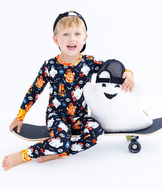 Bamboo Long Sleeve Pajama Set - Austin (Ghosts) Baby & Toddler Sleepwear