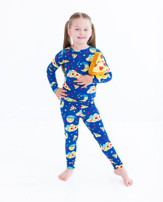 Bamboo Long Sleeve Pajama Set - Care Bears Bedtime Pizza Baby & Toddler Sleepwear