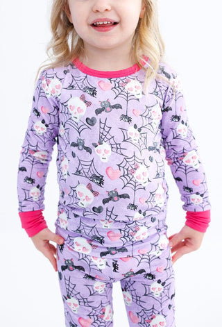 Bamboo Long Sleeve Pajama Set - Carrie (Skulls & Bats) Birdie Bean