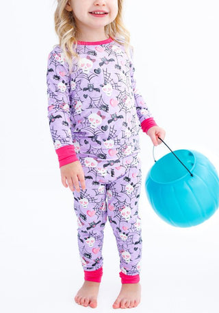 Bamboo Long Sleeve Pajama Set - Carrie (Skulls & Bats) Birdie Bean