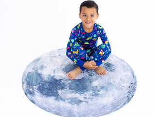 Bamboo Long Sleeve Pajama Set - Comet (Dinosaurs and Space) Birdie Bean