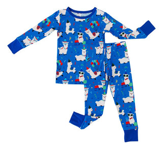 Boy's Bamboo Long Sleeve Pajama Set - Landon (Birthday Llamas) Baby & Toddler Sleepwear