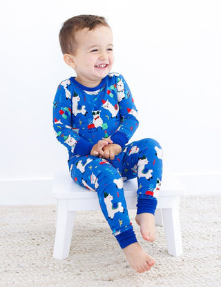 Boy's Bamboo Long Sleeve Pajama Set - Landon (Birthday Llamas) Baby & Toddler Sleepwear