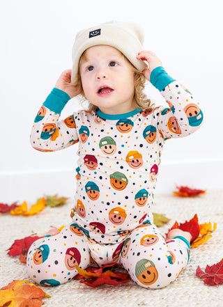 Bamboo Long Sleeve Pajama Set - Sterling (Smile) Baby & Toddler Sleepwear