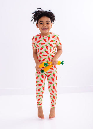 Bamboo Short Sleeve Pajama Set - Ezra (Carrots) Baby & Toddler Sleepwear