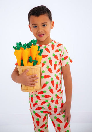 Birdie Bean Short Sleeve Pajama Set - Ezra (Carrots)