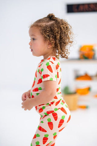 Birdie Bean Short Sleeve Pajama Set - Ezra (Carrots)