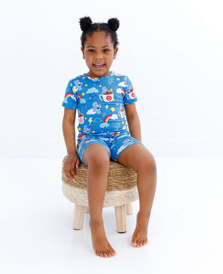 Bamboo Short Sleeve Pajama Set with Shorts - Care Bears Grumpy Coffee Baby & Toddler Sleepwear