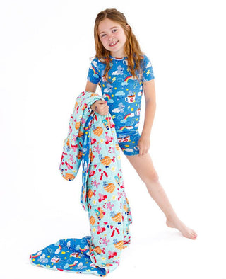 Birdie Bean Short Sleeve Pajama Set with Shorts - Care Bears Grumpy Coffee