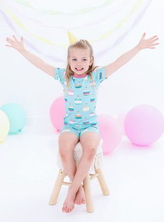 Birdie Bean Girl's Short Sleeve Pajama Set with Shorts - Harlow