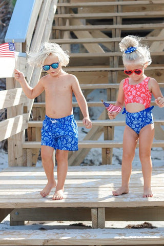 Boy's Swim Trunks - Blue Glory Swim Trunks Baby & Toddler Swimwear