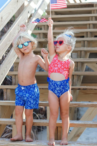 Boy's Swim Trunks - Blue Glory Swim Trunks Baby & Toddler Swimwear