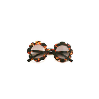 Blueberry Bay Girl's Flower Sunnies - Brown