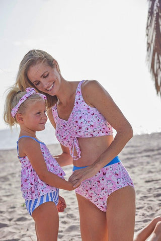 Girl's Two Piece Swimsuit - Beachside Footprints Two Piece Swimsuit Baby & Toddler Swimwear