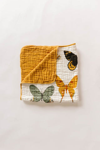 Girl's Quilt Blanket - Butterfly Collector Quilts Swaddling & Receiving Blankets