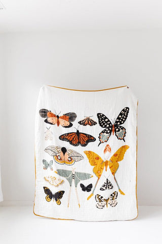 Clementine Kids Large Throw Blanket - Butterfly Collector