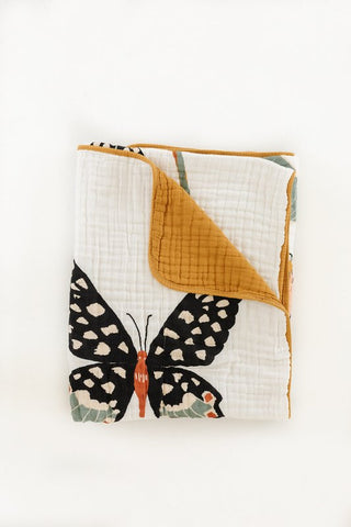 Clementine Kids Large Throw Blanket - Butterfly Collector