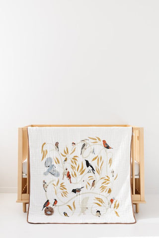 Quilt Blanket - For the Birds Quilts Swaddling & Receiving Blankets