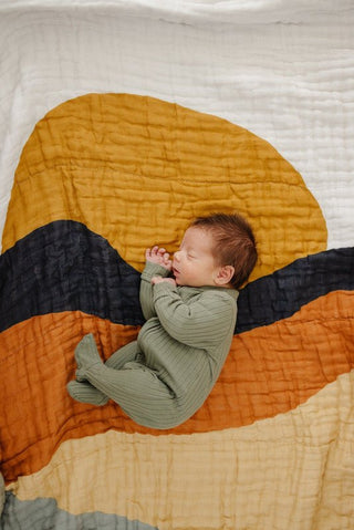 Quilt Blanket - Sunset Quilts Swaddling & Receiving Blankets