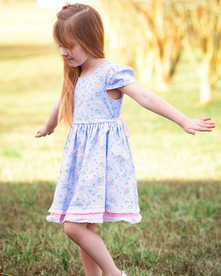 Girl's Twirl Dress - Little Bunny Eliza Cate and Co