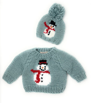 Frosty Snowman Sweater and Beanie Holiday Gift Box Baby Riddle