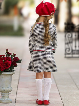 Attention Please Plaid Blazer and Pleated Skirt Set Girls Christmas Dressy Set Mia Belle Girls