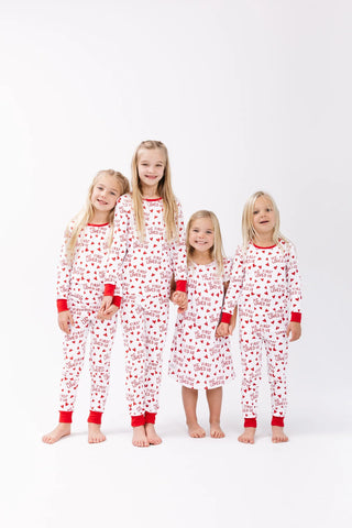 PJ Long Sleeve Set Cotton - Red He First Loved Us