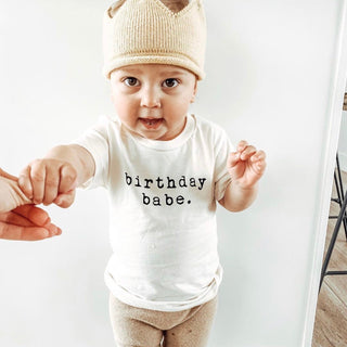 Organic Cotton Short Sleeve Tee Shirt - Birthday Babe