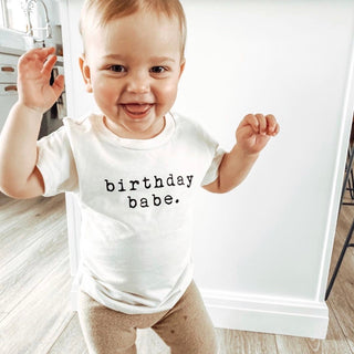 Organic Cotton Short Sleeve Tee Shirt - Birthday Babe