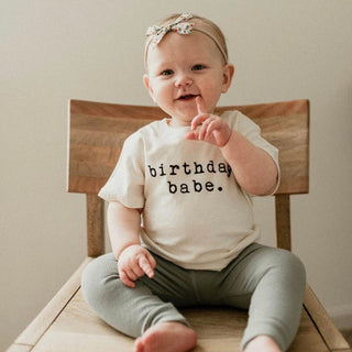 Organic Cotton Short Sleeve Tee Shirt - Birthday Babe