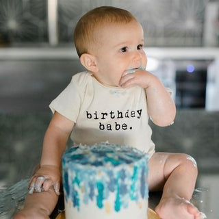 Organic Cotton Short Sleeve Bodysuit - Birthday Babe