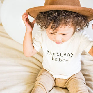 Organic Cotton Short Sleeve Tee Shirt - Birthday Babe