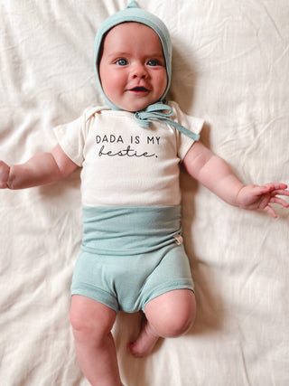 Organic Cotton Short Sleeve Bodysuit - Dada is My Bestie