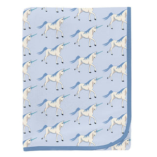 KicKee Pants Baby Girls Print Swaddling Blanket - Dew Prancing Unicorn