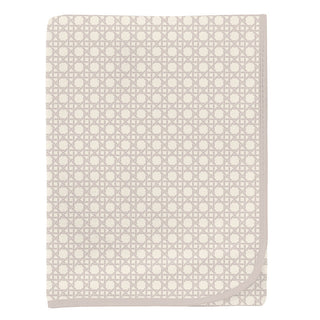 Baby Print Bamboo Swaddling Blanket - Latte Wicker Swaddling Blankets