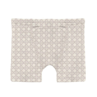 Boy's Print Bamboo Boxer Brief - Latte Wicker Toddler Underwear