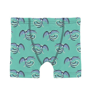 Boy's Print Bamboo Boxer Briefs (Set of 3) - Dew Pirate Map, Dream Blue & Glass Phoenix KicKee Pants