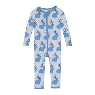 Boy's Print Bamboo Convertible Sleeper with Zipper - Dew Jackalope Baby & Toddler Sleepwear